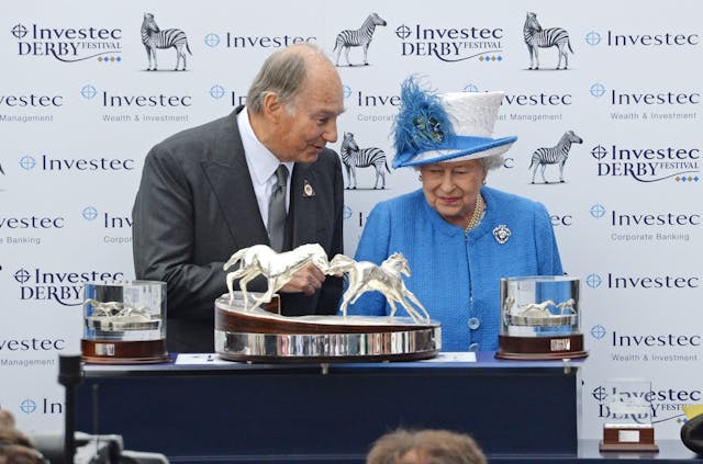 Aga Khan IV et reine Elizabeth