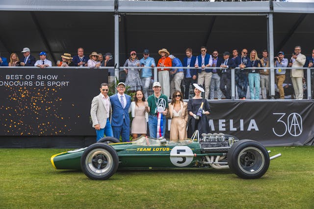 2025 Amelia Concours de Sport Best in Show Lotus 49 Cérémonie