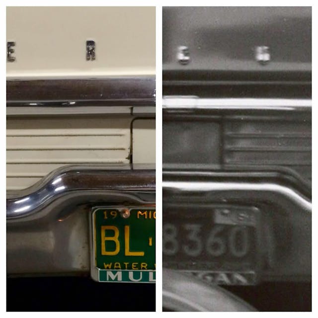 Cadre de plaque d'immatriculation vintage avant