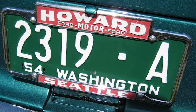 Cadre de plaque d'immatriculation vintage Concessionnaire Seattle