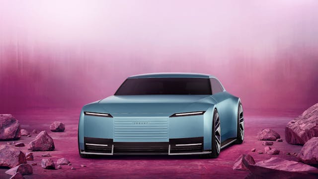 jaguar type 00 concept 2024 avant trois quart bleu