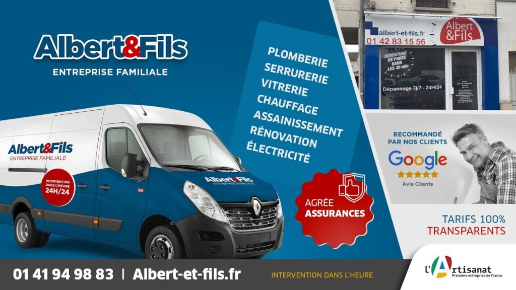 Albert et Fils - 94100 Saint-Maur-des-Fossés : Plombier, serrurier, chauffagiste, vitrier...
