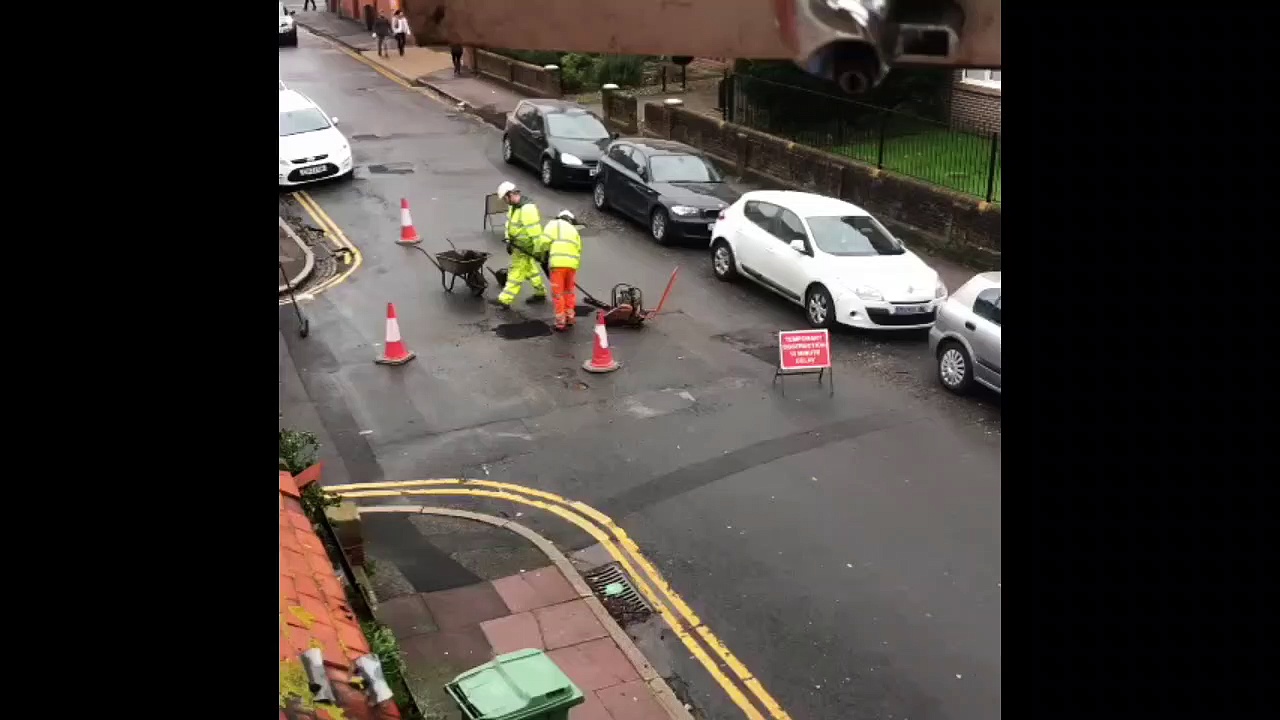 Dailymotion Badly fixed potholes in Eastbourne